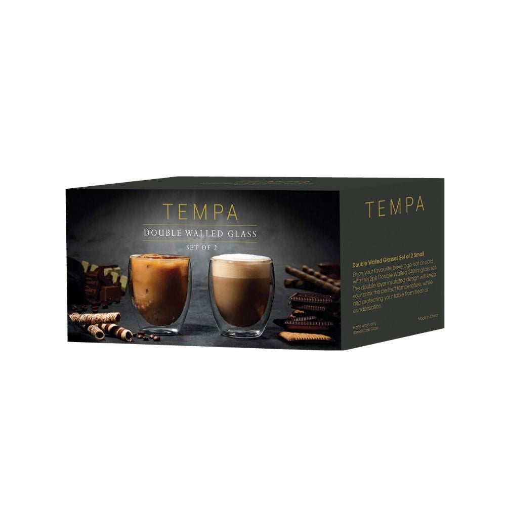 Tempa Double-Walled Glasses Set - Small - Funky Gifts NZ