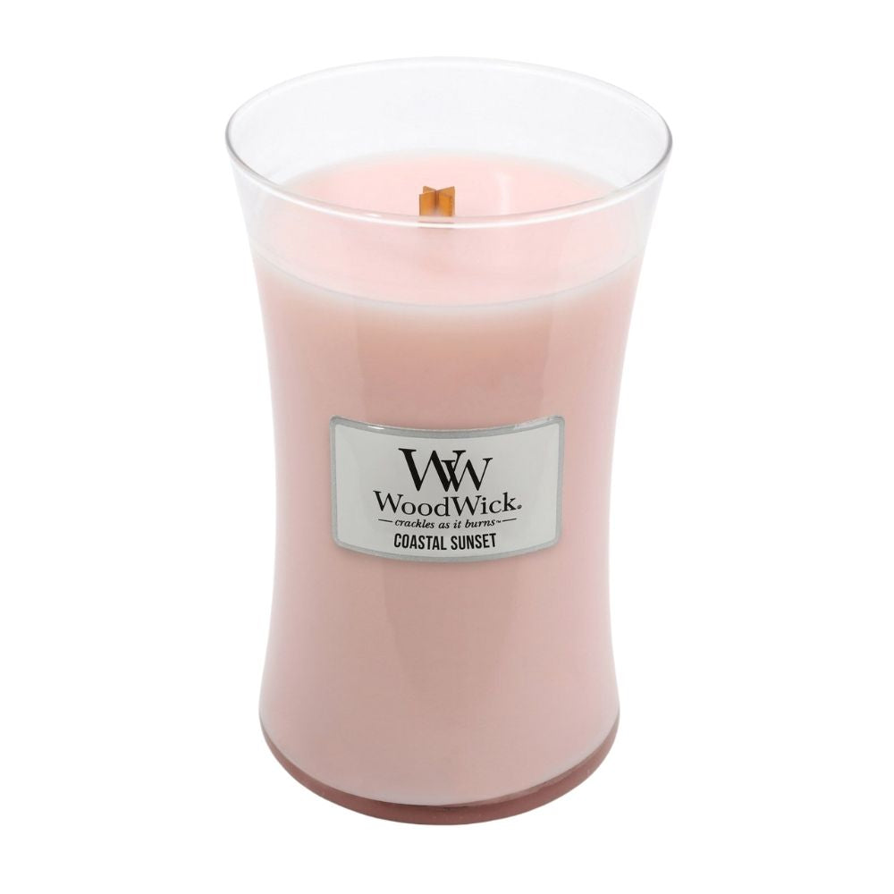 Large WoodWick Scented Soy Candle - Coastal Sunset - Funky Gifts NZ