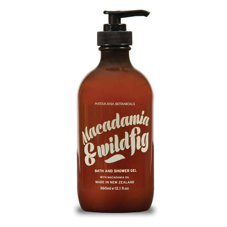 MATAKANA BOTANICALS - MACADAMIA & WILDFIG - Bath & Shower Gel - Funky Gifts NZ
