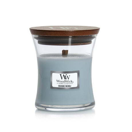 Medium WoodWick Scented Soy Candle - Seaside Neroli - Funky Gifts NZ