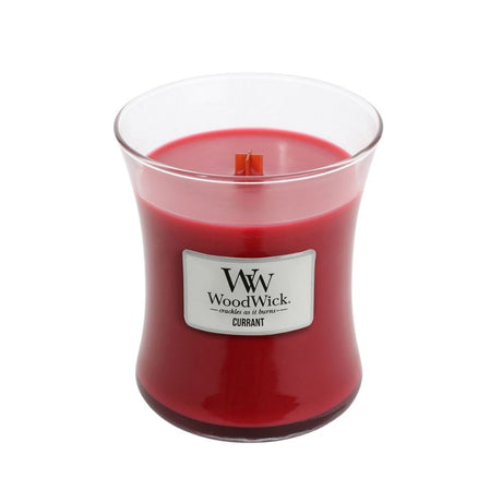 Medium WoodWick Scented Soy Candle - Currant - Funky Gifts NZ