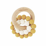 Organic Beechwood Teether Toy - Turmeric - Funky Gifts NZ