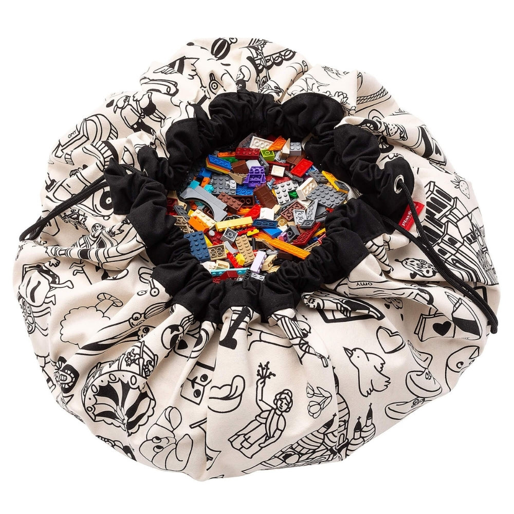 Play and Go Storage Bag - Colour In Paris - Funky Gifts NZ