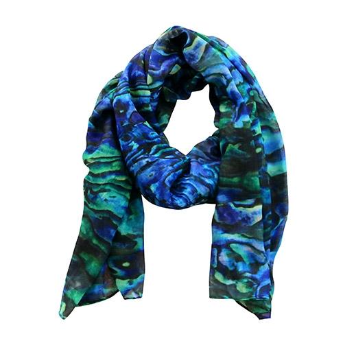 Designer Kiwiana Scarf - Pure Paua - Funky Gifts NZ