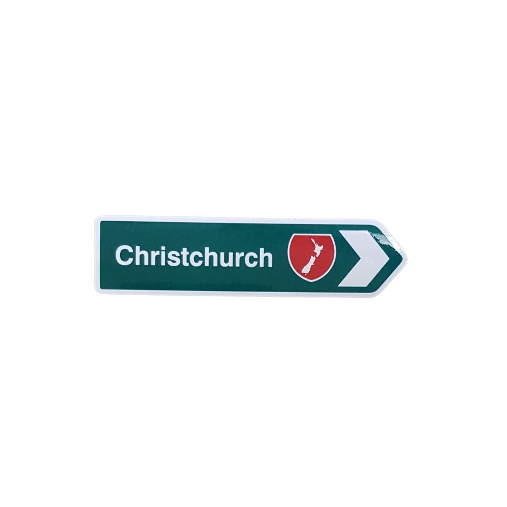 NZ Road Sign Magnet - Christchurch (straight) - Funky Gifts NZ