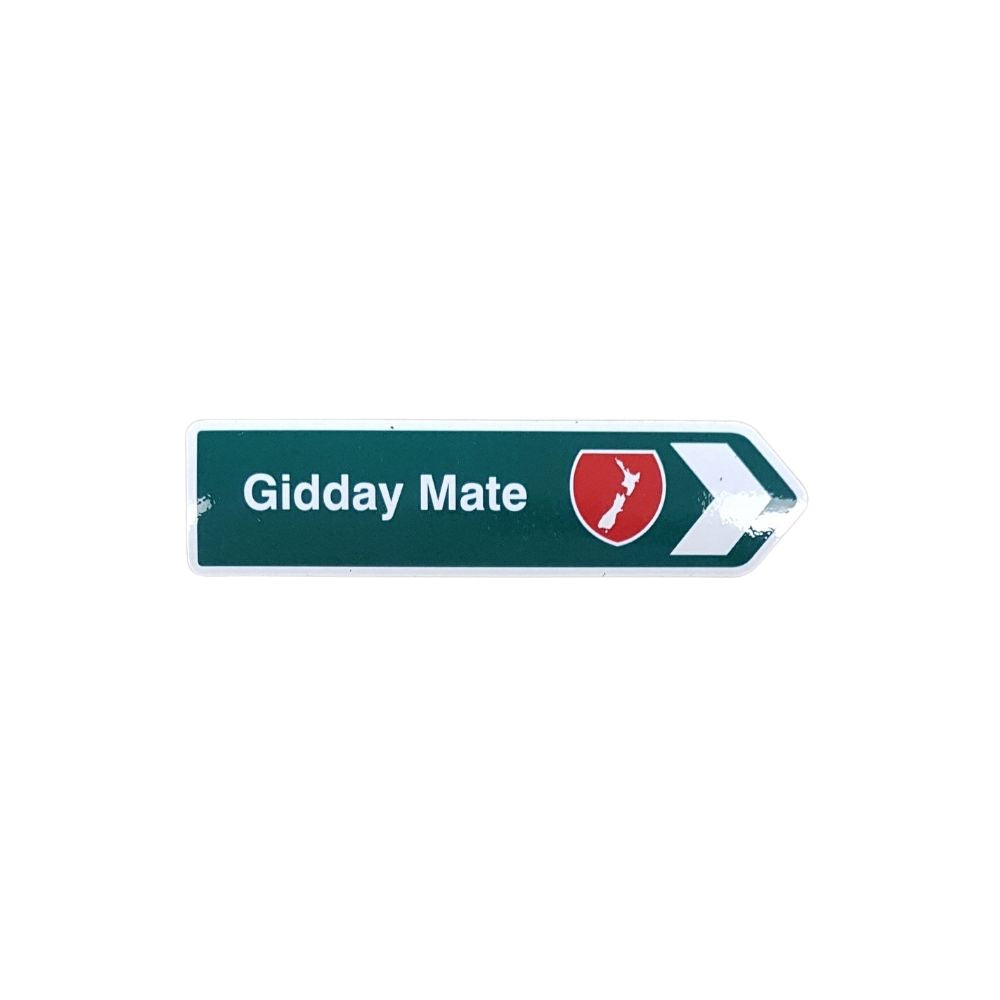 NZ Road Sign Magnet - Gidday Mate - Funky Gifts NZ