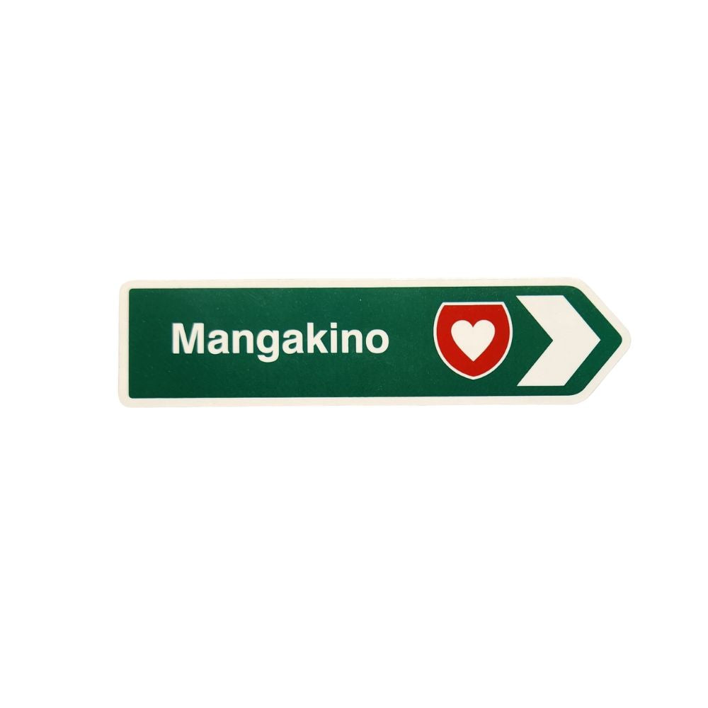 Road Sign Magnet - Mangakino (heart) - Funky Gifts NZ