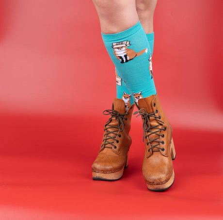 Sock It To Me - Knee High Socks - Foxes in Boxes - Funky Gifts NZ