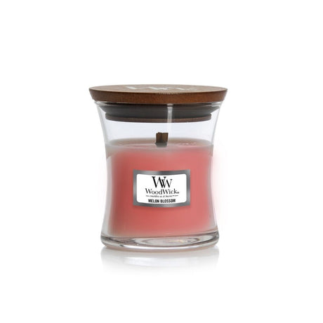 Small WoodWick Scented Soy Candle - Melon Blossom - Funky Gifts NZ