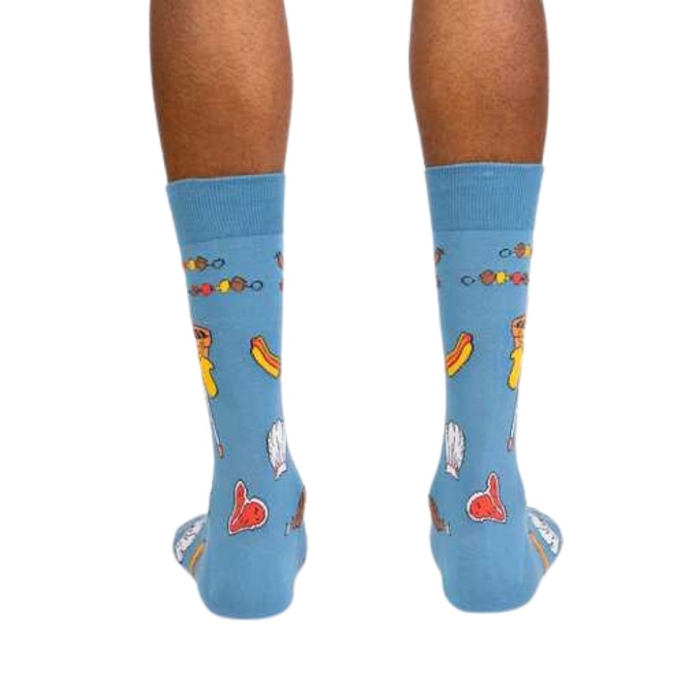 Sock It To Me - Men's Crew Socks - Grillin' It - Funky Gifts NZ