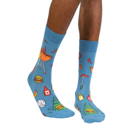 Sock It To Me - Men's Crew Socks - Grillin' It - Funky Gifts NZ