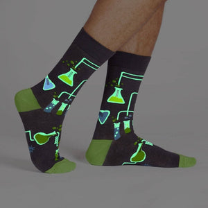 Sock It To Me - Men's Crew Socks - Laboratory (Glow-in-the-Dark) - Funky Gifts NZ