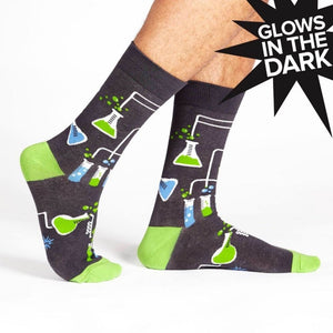 Sock It To Me - Men's Crew Socks - Laboratory (Glow-in-the-Dark) - Funky Gifts NZ