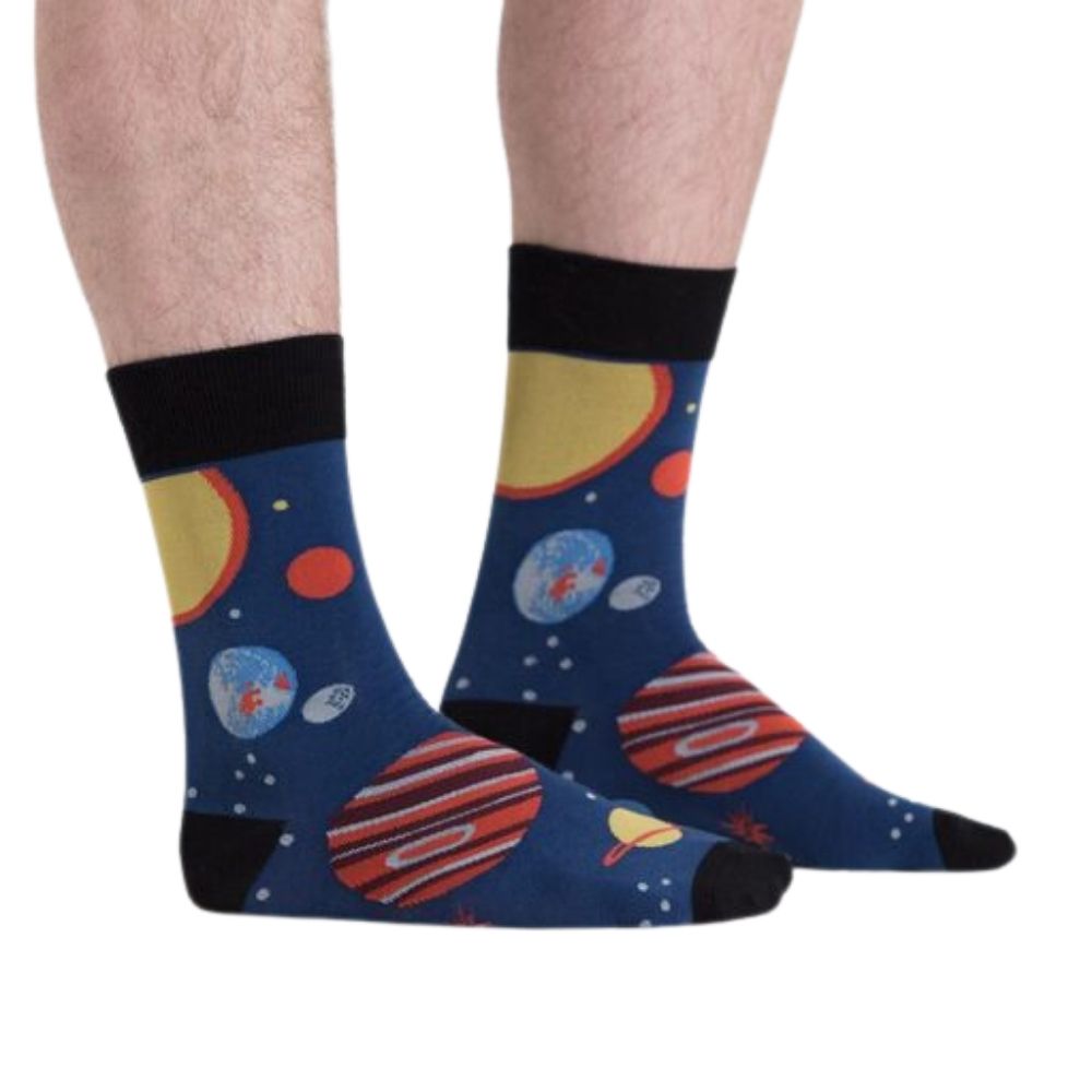 Sock It To Me - Men's Crew Socks - Planets - Funky Gifts NZ