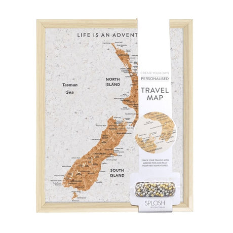 New Zealand Desk Travel Map - Pin Board - Funky Gifts NZ