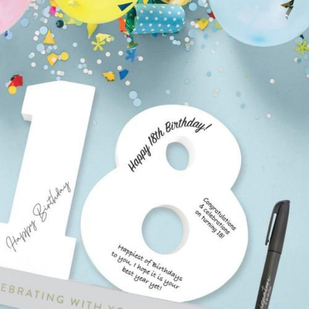 Signature Numbers - 18th Birthday - Funky Gifts NZ