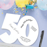 Signature Numbers - 50th Birthday - Funky Gifts NZ