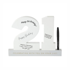 Signature Numbers - 21st Birthday - Funky Gifts NZ