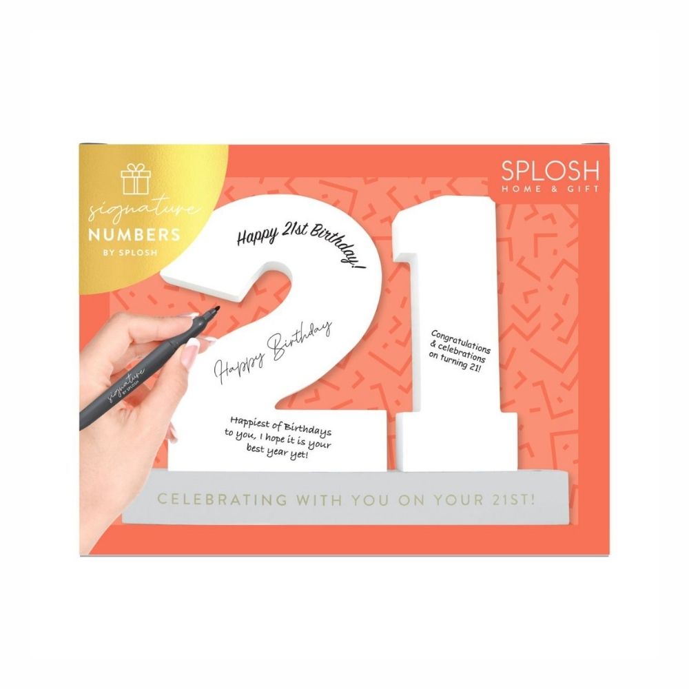 Signature Numbers - 21st Birthday - Funky Gifts NZ