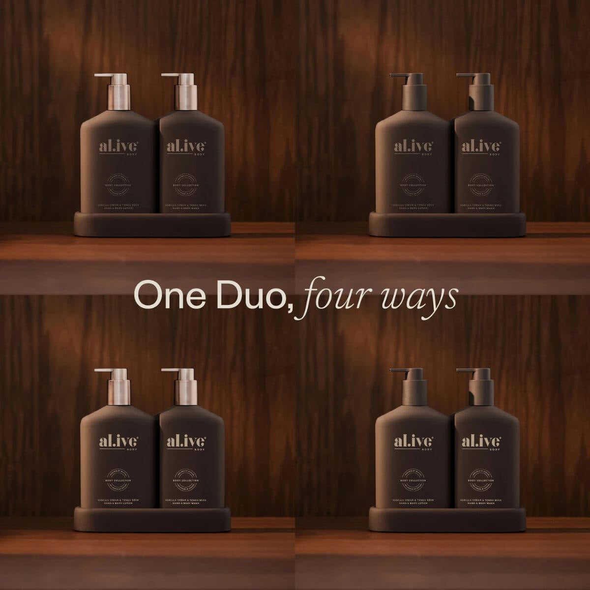 Al.ive Body Transformative Wash & Body Vanilla Cream & Tonka Bean Duo Pack - Funky Gifts NZ