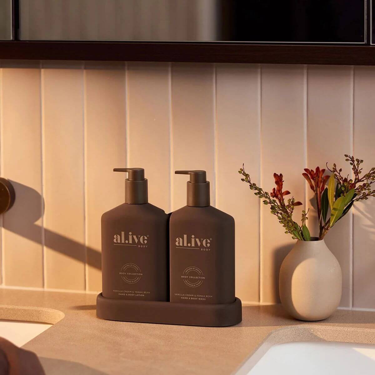 Al.ive Body Transformative Wash & Body Vanilla Cream & Tonka Bean Duo Pack - Funky Gifts NZ