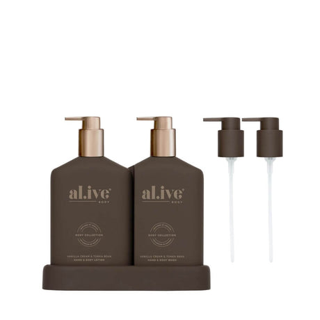 Al.ive Body Transformative Wash & Body Vanilla Cream & Tonka Bean Duo Pack - Funky Gifts NZ