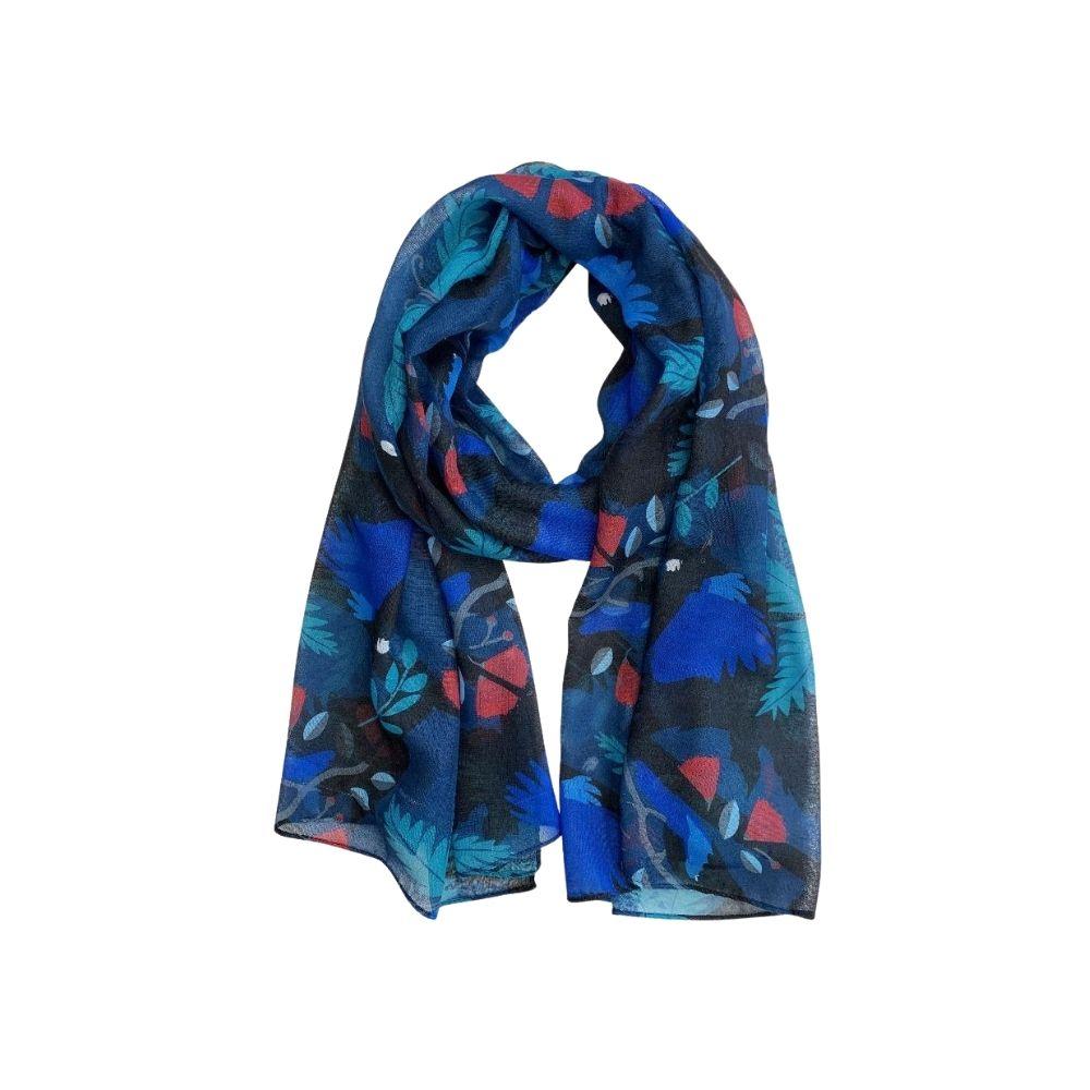 Designer Kiwiana Scarf - Tui Splendor - Funky Gifts NZ