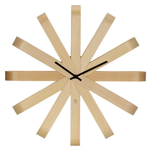 Umbra Ribbonwood Clock - Funky Gifts NZ