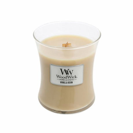 Medium WoodWick Scented Soy Candle - Vanilla Bean - Funky Gifts NZ