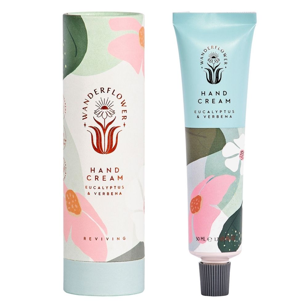 Wanderflower Hand Cream 50ml - Eucalyptus & Verbena - Funky Gifts NZ