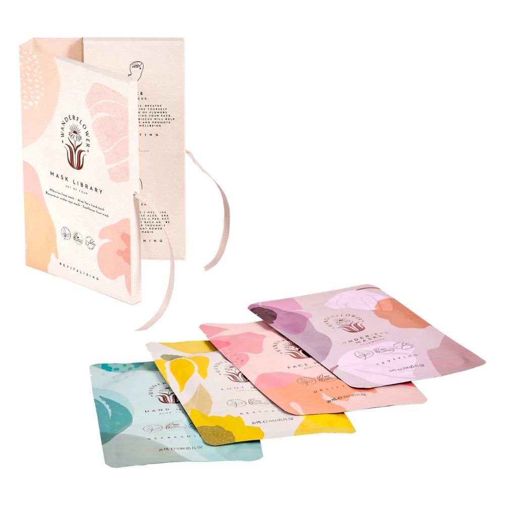 Wanderflower Sheet Mask Library Gift Set - Funky Gifts NZ