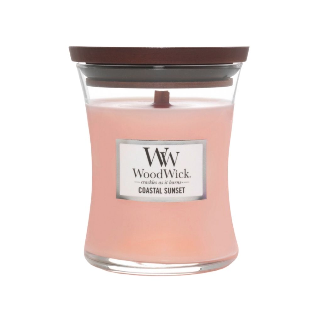 Medium WoodWick Scented Soy Candle - Coastal Sunset - Funky Gifts NZ