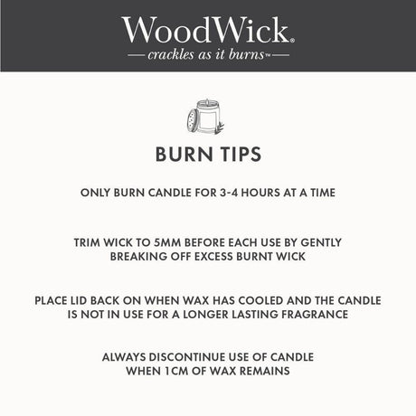 Medium WoodWick Scented Soy Candle - Velvet Tobacco - Funky Gifts NZ