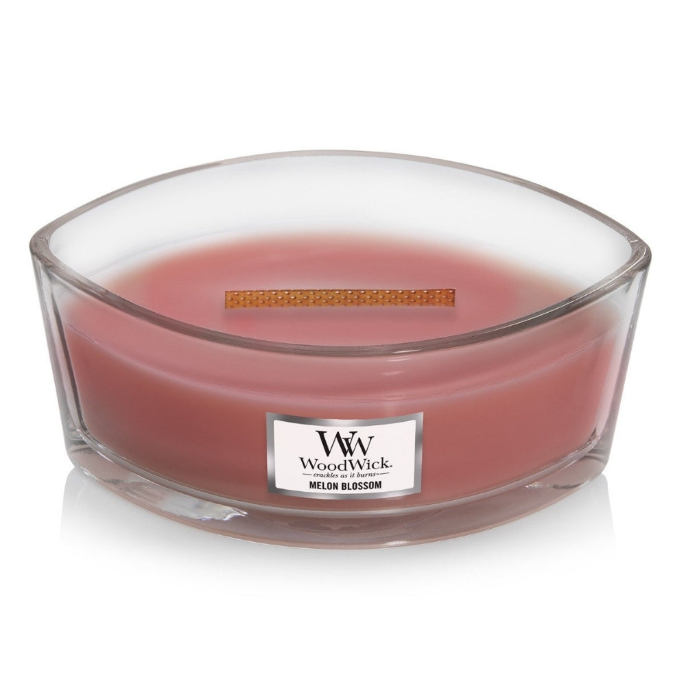 Ellipse WoodWick Scented Soy Candle - Melon Blossom - Funky Gifts NZ