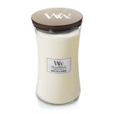 Large WoodWick Scented Soy Candle - White Tea & Jasmine - Funky Gifts NZ