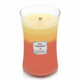 Large Trilogy WoodWick Scented Soy Candle - Tropical Sunrise - Funky Gifts NZ