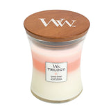 Medium Trilogy WoodWick Scented Soy Candle - Island Getaway - Funky Gifts NZ