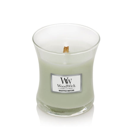 Medium WoodWick Scented Soy Candle - Whipped Matcha - Funky Gifts NZ