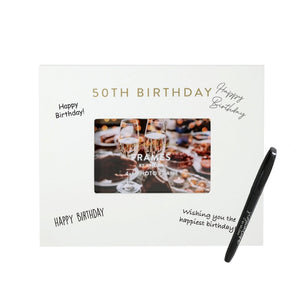50th birthday signature frame from funky gifts nz