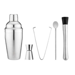 Tempa Aurora 5pc Cocktail Set - Silver - Funky Gifts NZ