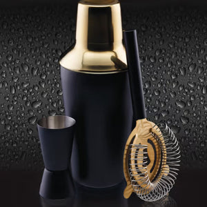 Deluxe Cocktail Black & Gold Set - Funky Gifts NZ