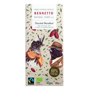 Bennetto Chocolate 100g - Toasted Hazelnut - Funky Gifts NZ