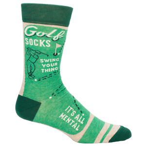 Blue Q Mens Crew Socks Golf Socks Swing Your Thing from Funky Gifts NZ