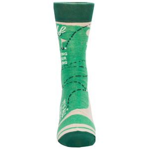 Blue Q Mens Crew Socks Golf Socks Swing Your Thing from Funky Gifts NZ