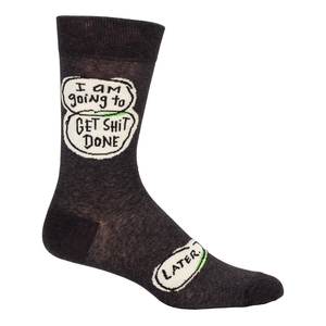 Blue Q Socks – Men's Crew – Get Sh*t Done, Later - Funky Gifts NZ