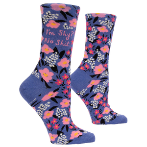 Blue Q Socks – Women's Crew – I'm Shy? No Sh*t. - Funky Gifts NZ