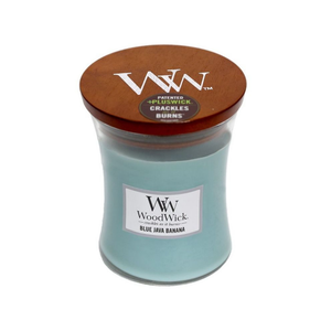small blue java banana woodwick candle from funky gifts nz