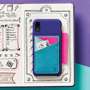 Bookaroo Phone Pocket - Turquoise - Funky Gifts NZ