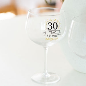 Celebrations Balloon Glass - 30th Birthday - Funky Gifts NZ