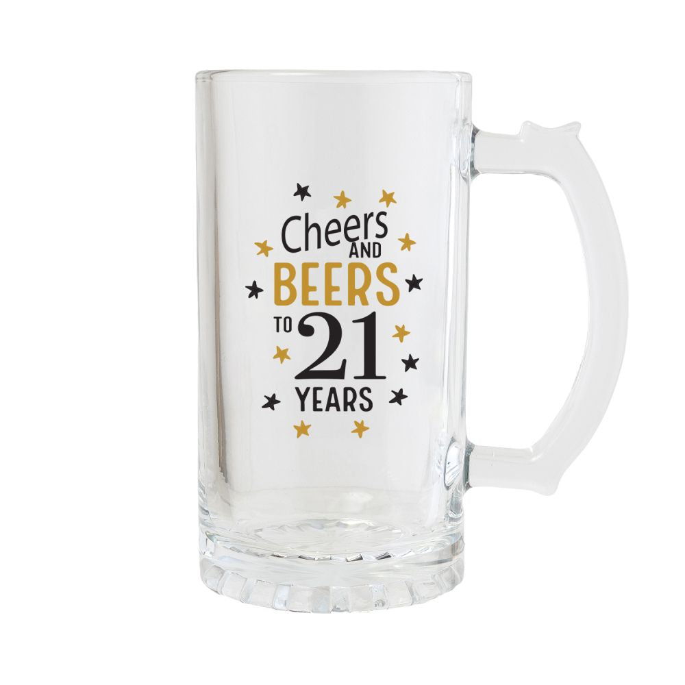 Celebrations Beer Glass -21st Birthday - Funky Gifts NZ